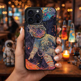 Psychedelic Astronaut Space Art Case Cover Protective for iPhone, Samsung & Google Pixel HE0069