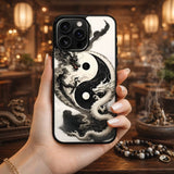 Yin Yang Dragon Wall Art Print Case Cover Protective for iPhone, Samsung & Google Pixel HE0071