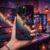 Floating Astronaut Galaxy Art Case Cover Protective for iPhone, Samsung & Google Pixel HE0072