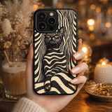 Striped Cat Illusion Portrait Case Cover Protective for iPhone, Samsung & Google Pixel HE0090