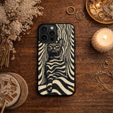 Striped Cat Illusion Portrait Case Cover Protective for iPhone, Samsung & Google Pixel HE0090