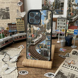 Surreal City Sky Railway Case Cover Protective for iPhone, Samsung & Google Pixel HE0092