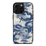Blue Asian Dragon Pattern Art Case Cover Protective for iPhone, Samsung & Google Pixel HE0107
