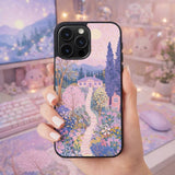 Pastel Garden Cottage Fantasy Landscape Case Cover Protective for iPhone, Samsung & Google Pixel HE0109