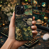 Vintage Moths and Saturn Study Case Cover Protective for iPhone, Samsung & Google Pixel HE0121