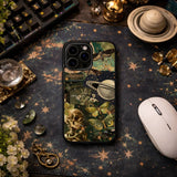 Vintage Moths and Saturn Study Case Cover Protective for iPhone, Samsung & Google Pixel HE0121