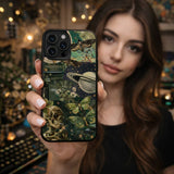Vintage Moths and Saturn Study Case Cover Protective for iPhone, Samsung & Google Pixel HE0121