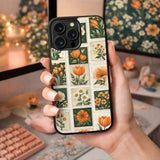 Vintage Botanical Stamp Flower Set Case Cover Protective for iPhone, Samsung & Google Pixel HE0125