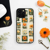 Vintage Botanical Stamp Flower Set Case Cover Protective for iPhone, Samsung & Google Pixel HE0125