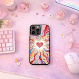 Radiant Heart Energy Flow Case Cover Protective for iPhone, Samsung & Google Pixel HE0166