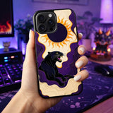 Black Panther Psychedelic Sun Art Case Cover Protective for iPhone, Samsung & Google Pixel HE0175