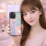 Pastel Cute Cat Collection Case Cover Protective for iPhone, Samsung & Google Pixel HE0179
