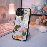 Playful Cats and Floral Still Life Case Cover Protective for iPhone, Samsung & Google Pixel HE0181