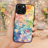 Rainbow Pastel Floral Garden Case Cover Protective for iPhone, Samsung & Google Pixel HE0204