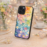 Rainbow Pastel Floral Garden Case Cover Protective for iPhone, Samsung & Google Pixel HE0204