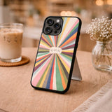 Color Burst With Breathe Quote Case Cover Protective for iPhone, Samsung & Google Pixel HE0208