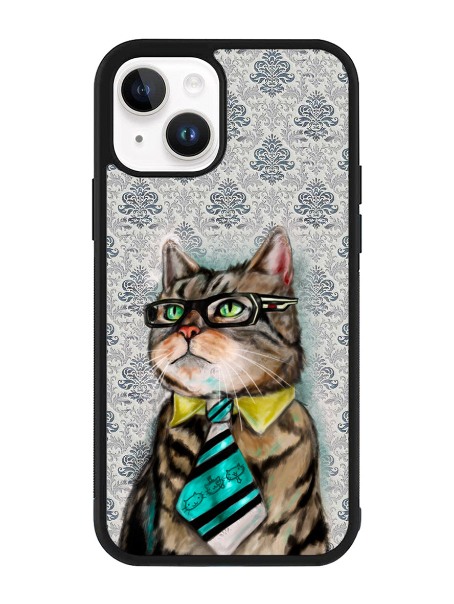business cat iPhone 14 Plus Case QC1192