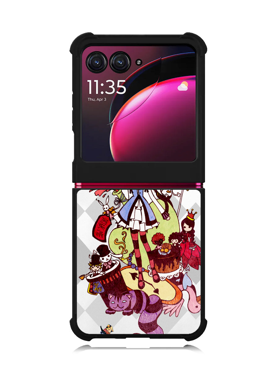 alice in wonderland all character Motorola Moto Razr Plus 2023 , Moto Razr+ 2023 Case OV1200