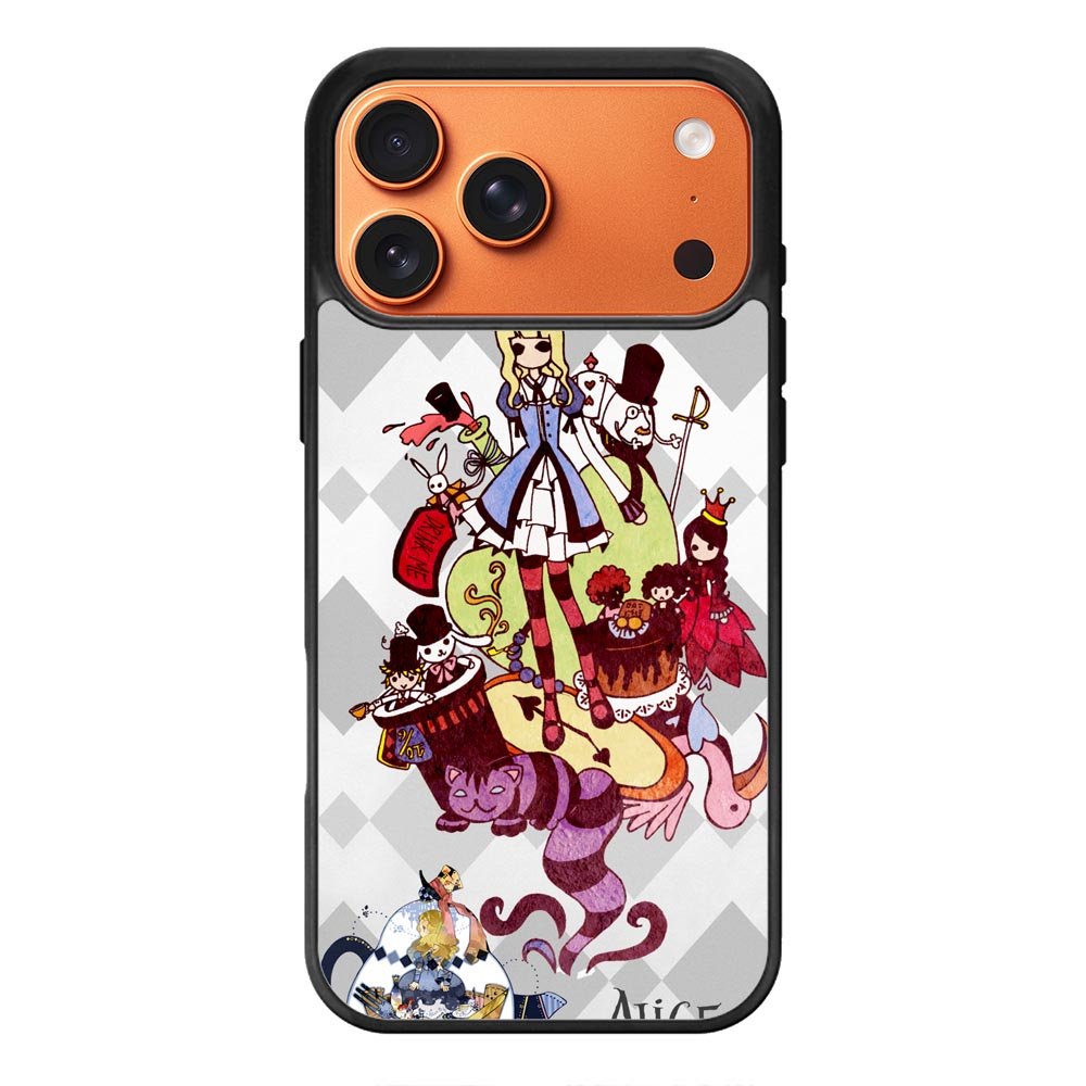 alice in wonderland all character iPhone 17 Pro Case QC1200