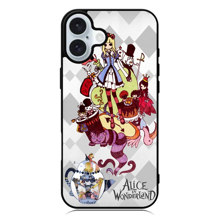 alice in wonderland all character iPhone 16 Case QC1200