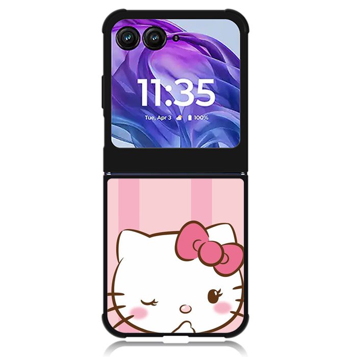 hello kitty cute pink Motorola Moto Razr Plus 2024 , Moto Razr+ 2024 Case