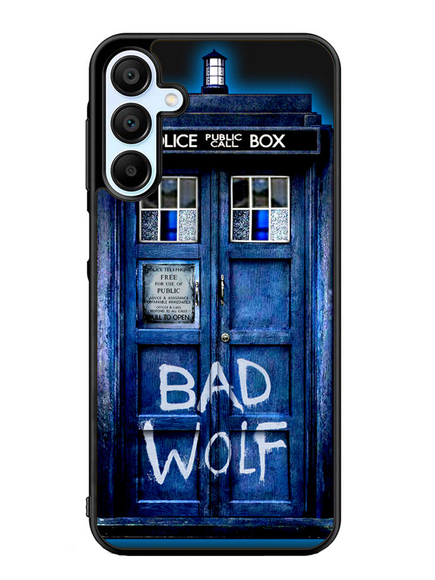 Doctor Who TARDIS Bad Wolf Blue Samsung Galaxy A25 5G Case