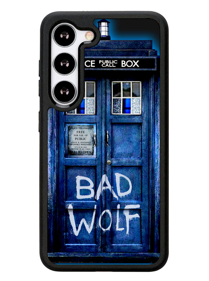 Doctor Who TARDIS Bad Wolf Blue Samsung Galaxy S23 5G Case