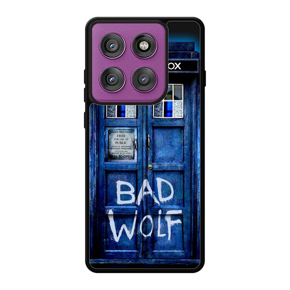 Doctor Who TARDIS Bad Wolf Blue Motorola Moto Edge 60 Pro Case
