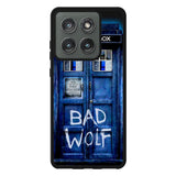 Doctor Who TARDIS Bad Wolf Blue Motorola Moto Edge 2025 Case