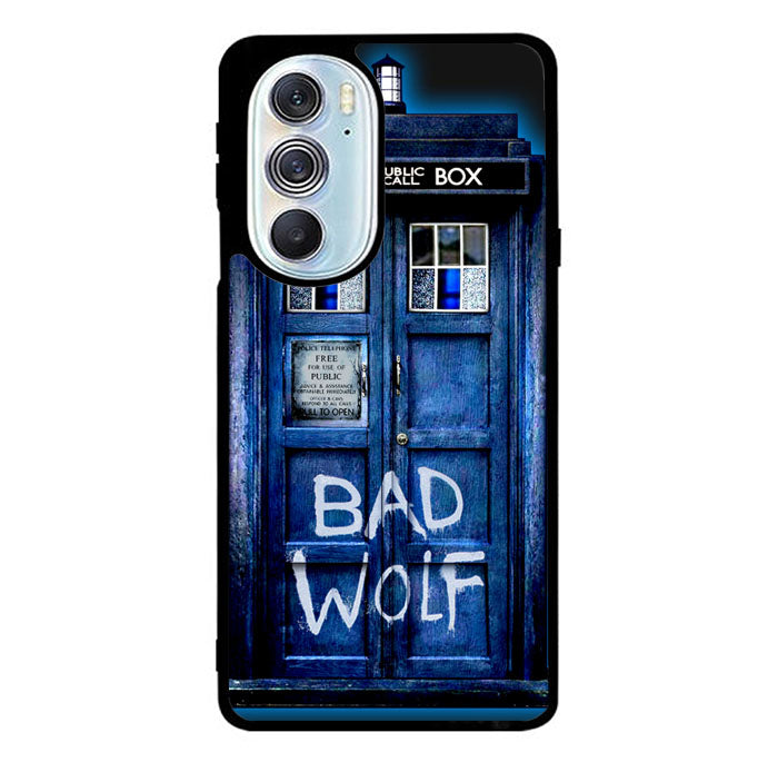 Doctor Who TARDIS Bad Wolf Blue Motorola Moto Edge 2022 Case