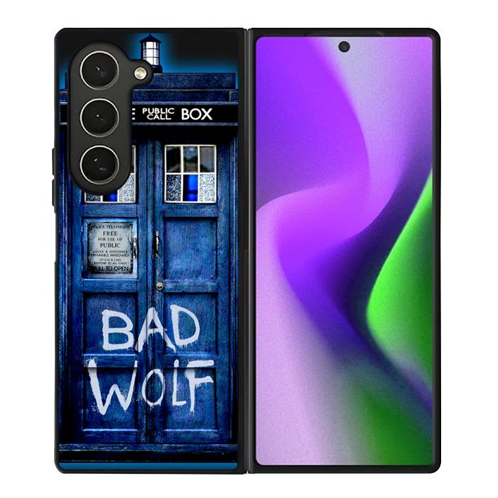 Doctor Who TARDIS Bad Wolf Blue Samsung Galaxy Z Fold 6 Case