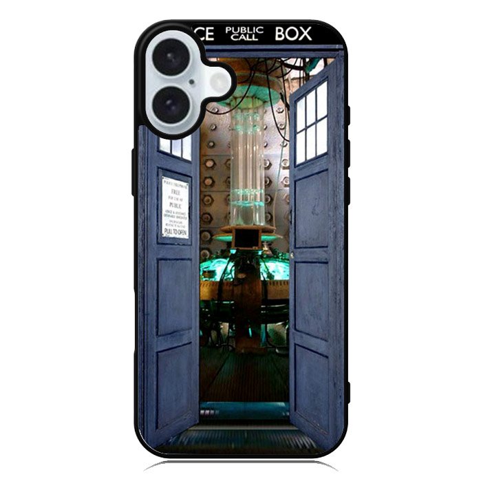 Doctor Who TARDIS Door Open iPhone 16 Plus Case