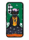 Frida Catlo Floral Black Cat Samsung Galaxy A14 5G Case QC1215