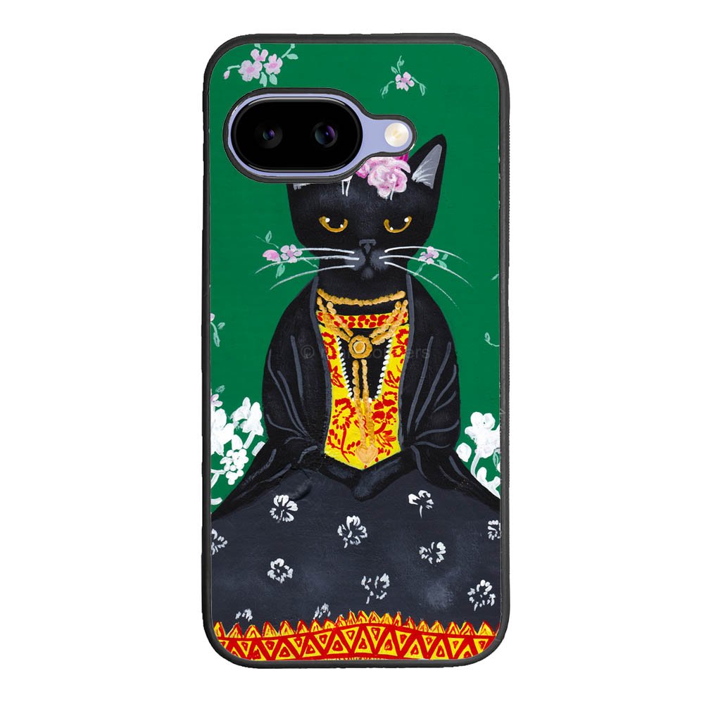 Frida Catlo Floral Black Cat Google Pixel 10A Case OV1215