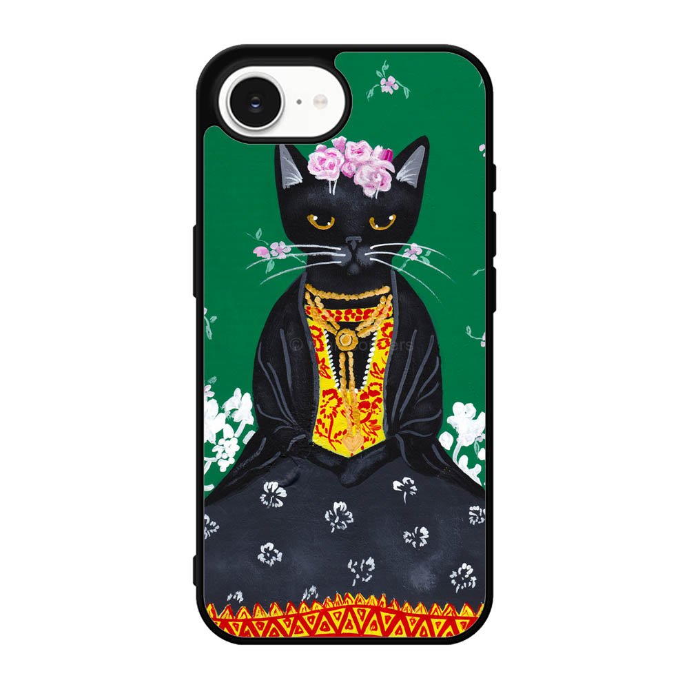 Frida Catlo Floral Black Cat iPhone 17e Case OV1215