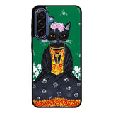 Frida Catlo Floral Black Cat Samsung Galaxy A17 Case OV1215