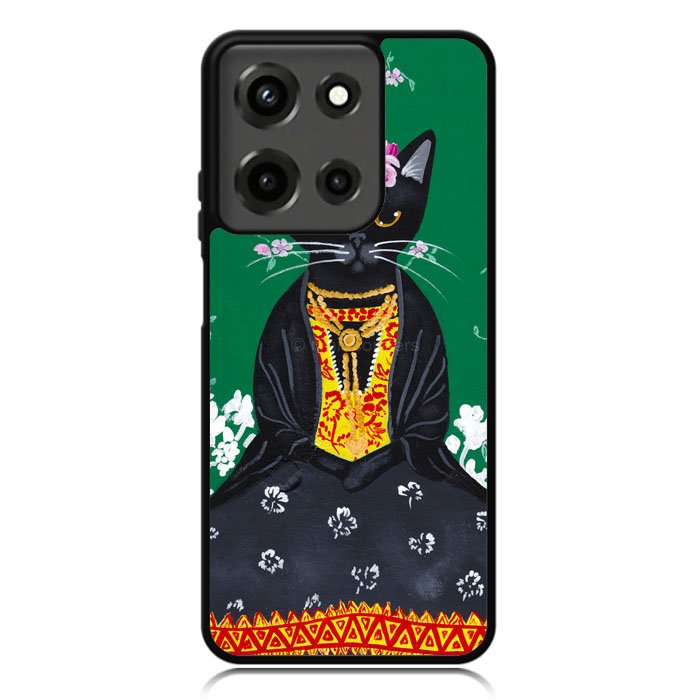 Frida Catlo Floral Black Cat Motorola Moto G 5G 2025 Case OV1215