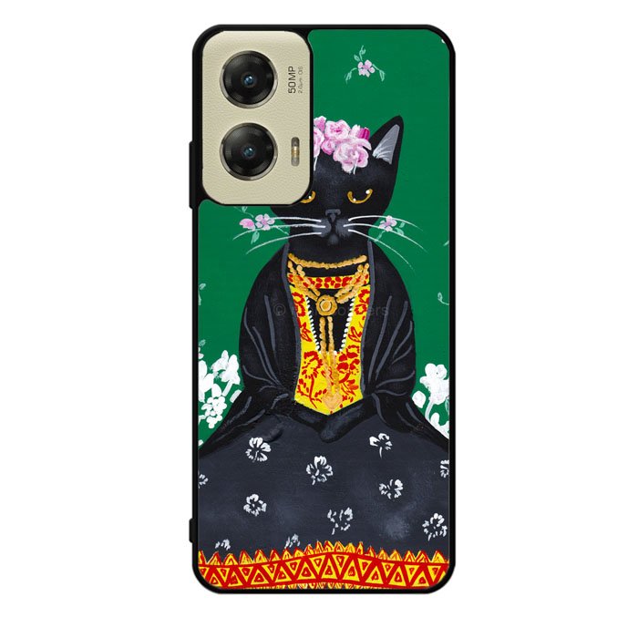 Frida Catlo Floral Black Cat Motorola Moto G Stylus 5G 2024 Case OV1215