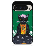 Frida Catlo Floral Black Cat Google Pixel 9 | Pixel 9 Pro Case OV1215
