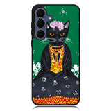 Frida Catlo Floral Black Cat Samsung Galaxy S25 FE Case OV1215