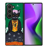 Frida Catlo Floral Black Cat Samsung Galaxy Z Fold 6 5G 2024 Case OV1215