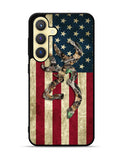 Browning Deer Real Tree Camo USA Flag Samsung Galaxy S24 Plus 5G , Samsung Galaxy S24+ 5G Case