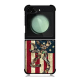 Browning Deer Real Tree Camo USA Flag Samsung Galaxy Z Flip 6 Case
