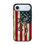 Browning Deer Real Tree Camo USA Flag iPhone Air Case
