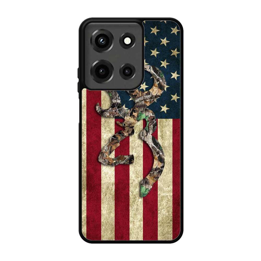 Browning Deer Real Tree Camo USA Flag Motorola Moto G 5G 2025 Case OV1380