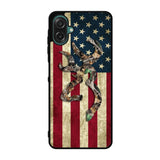 Browning Deer Real Tree Camo USA Flag Samsung Galaxy A07 Case