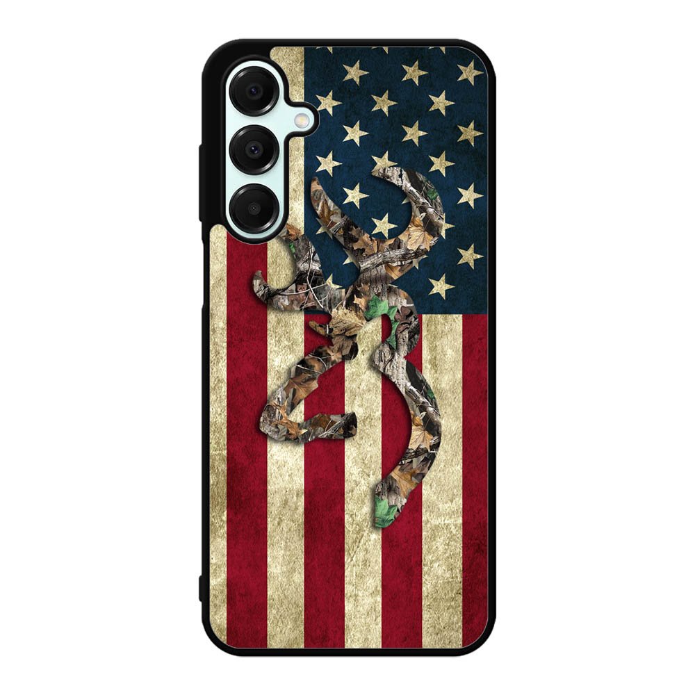 Browning Deer Real Tree Camo USA Flag Samsung Galaxy A16 Case OV3268
