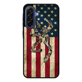 Browning Deer Real Tree Camo USA Flag Samsung Galaxy A17 Case