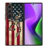 Browning Deer Real Tree Camo USA Flag Samsung Galaxy Z Fold 6 Case