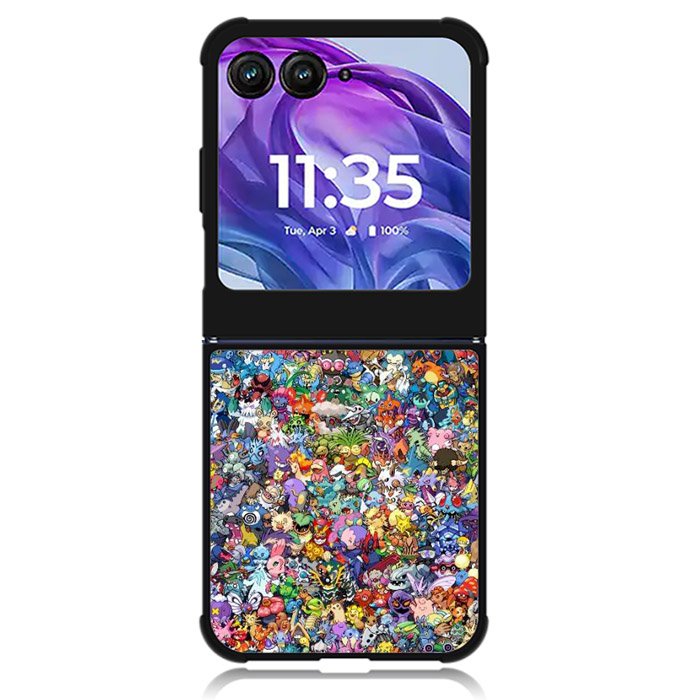 Pokemon Collage Motorola Moto Razr Plus 2024 , Moto Razr+ 2024 Case
